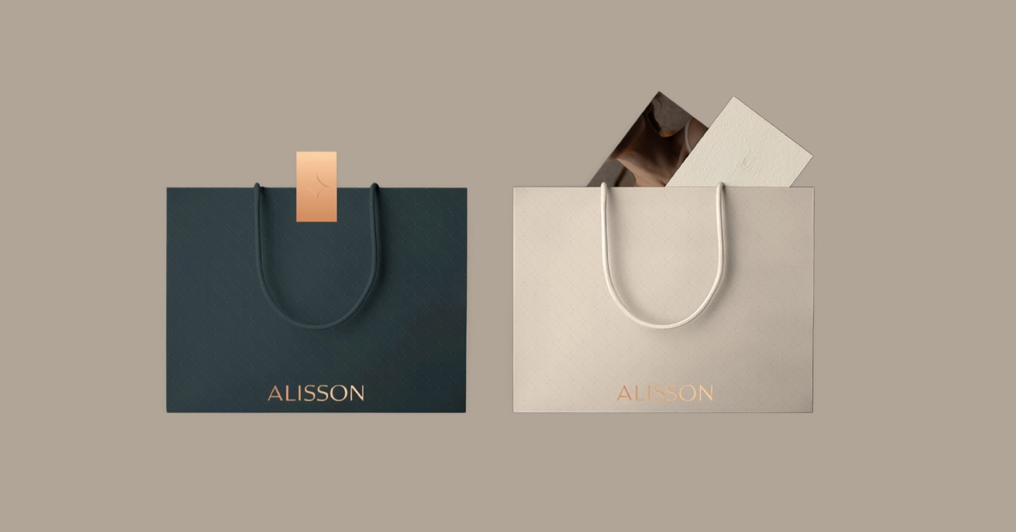 Visão geral da identidade visual da Alisson.